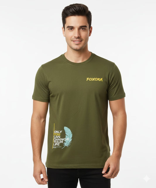 Foxora Oversized Down Shoulder T-Shirt | Unisex Relaxed Fit | Everyday Comfort Wear