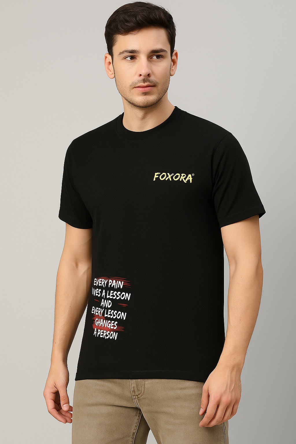 Foxora Oversized Down Shoulder T-Shirt | Unisex Relaxed Fit | Everyday Comfort Wear